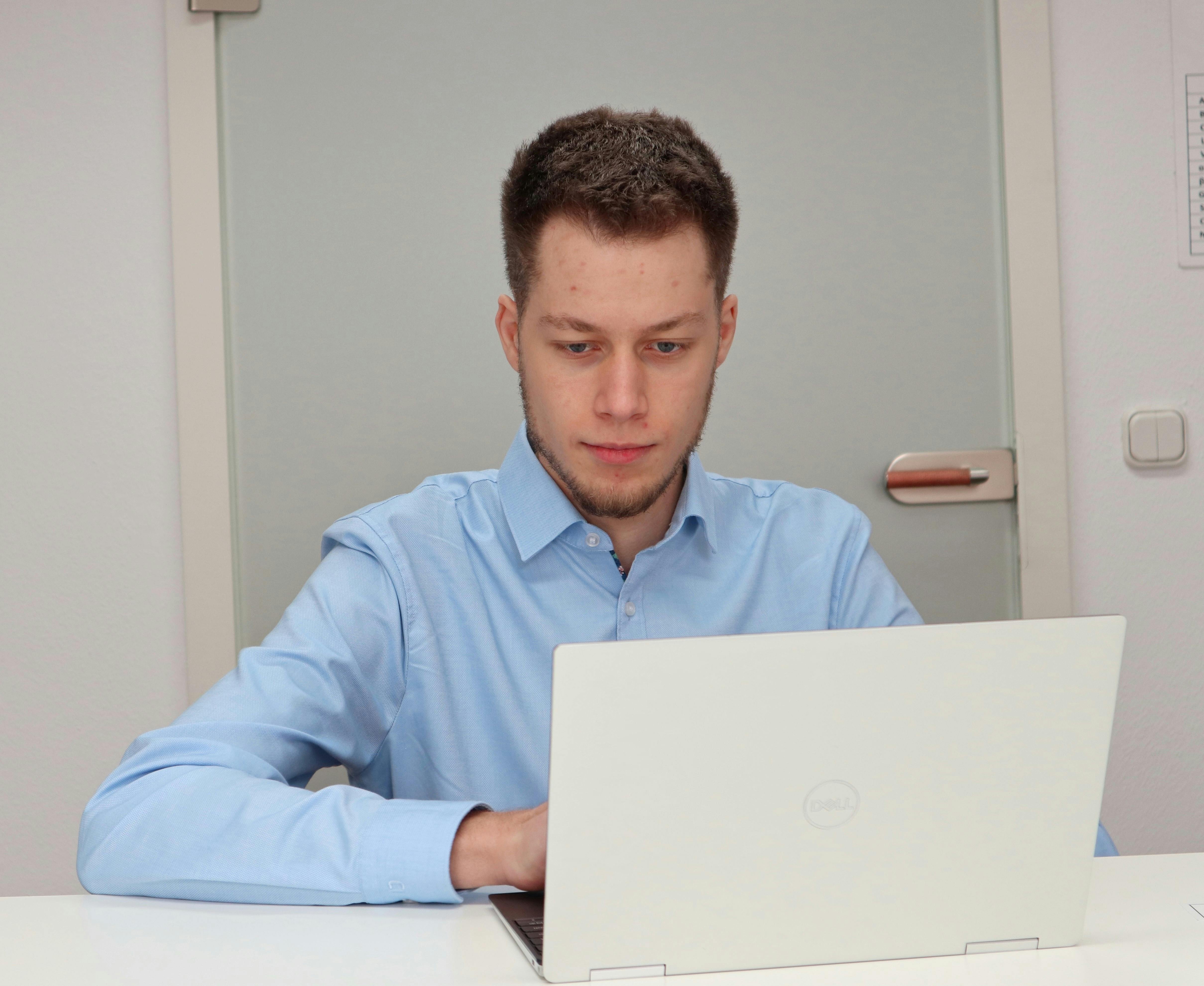 Matze am laptop